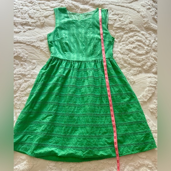 CUTE AF GREEN COTTON EYELET SUNDRESS SIZE SMALL - Picture 3 of 7